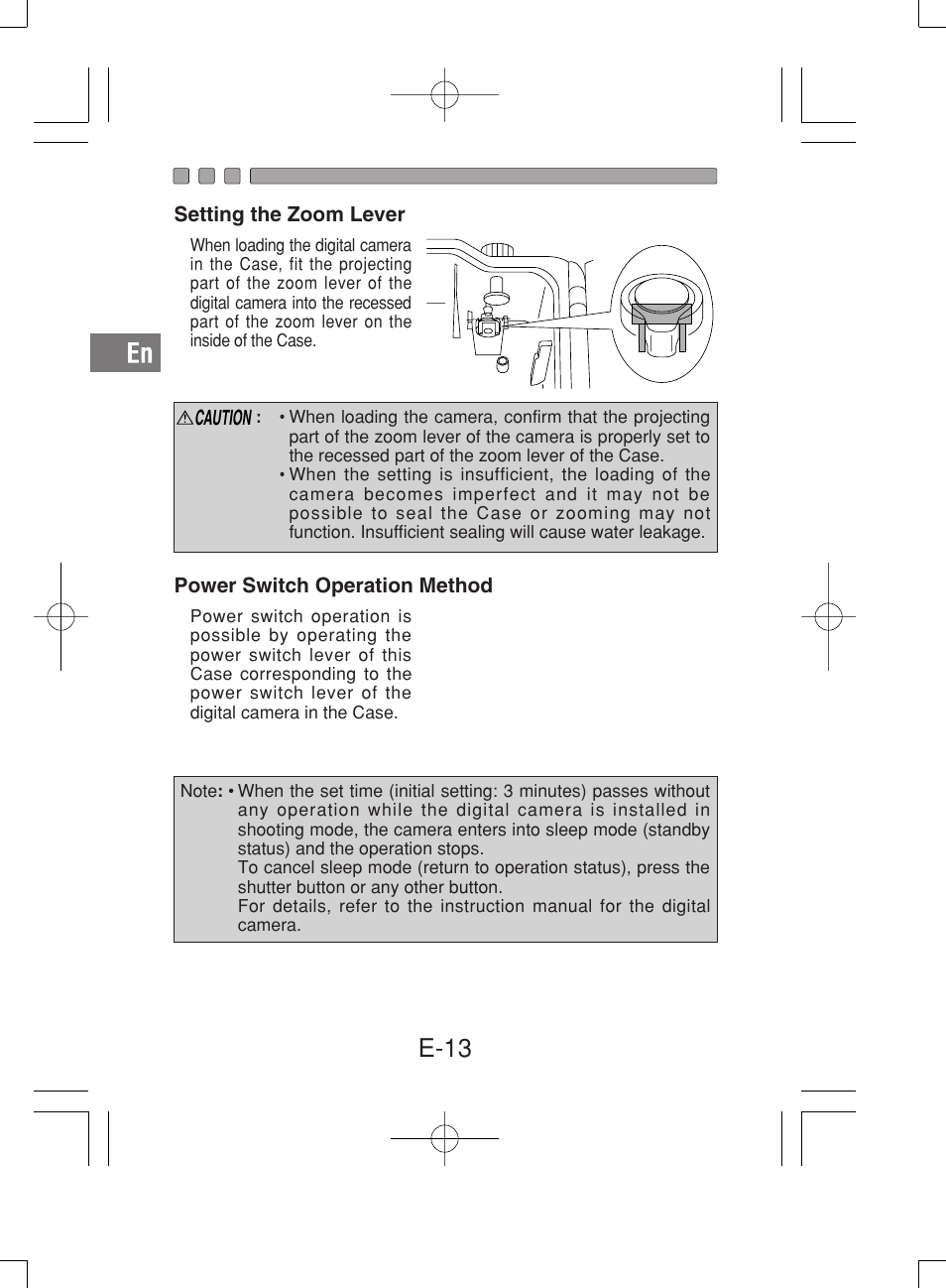 E-13 | Olympus PT-019 User Manual | Page 14 / 38