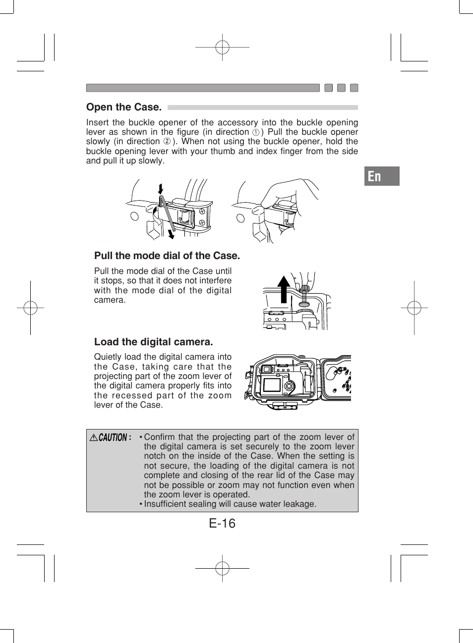E-16 | Olympus PT-019 User Manual | Page 17 / 38