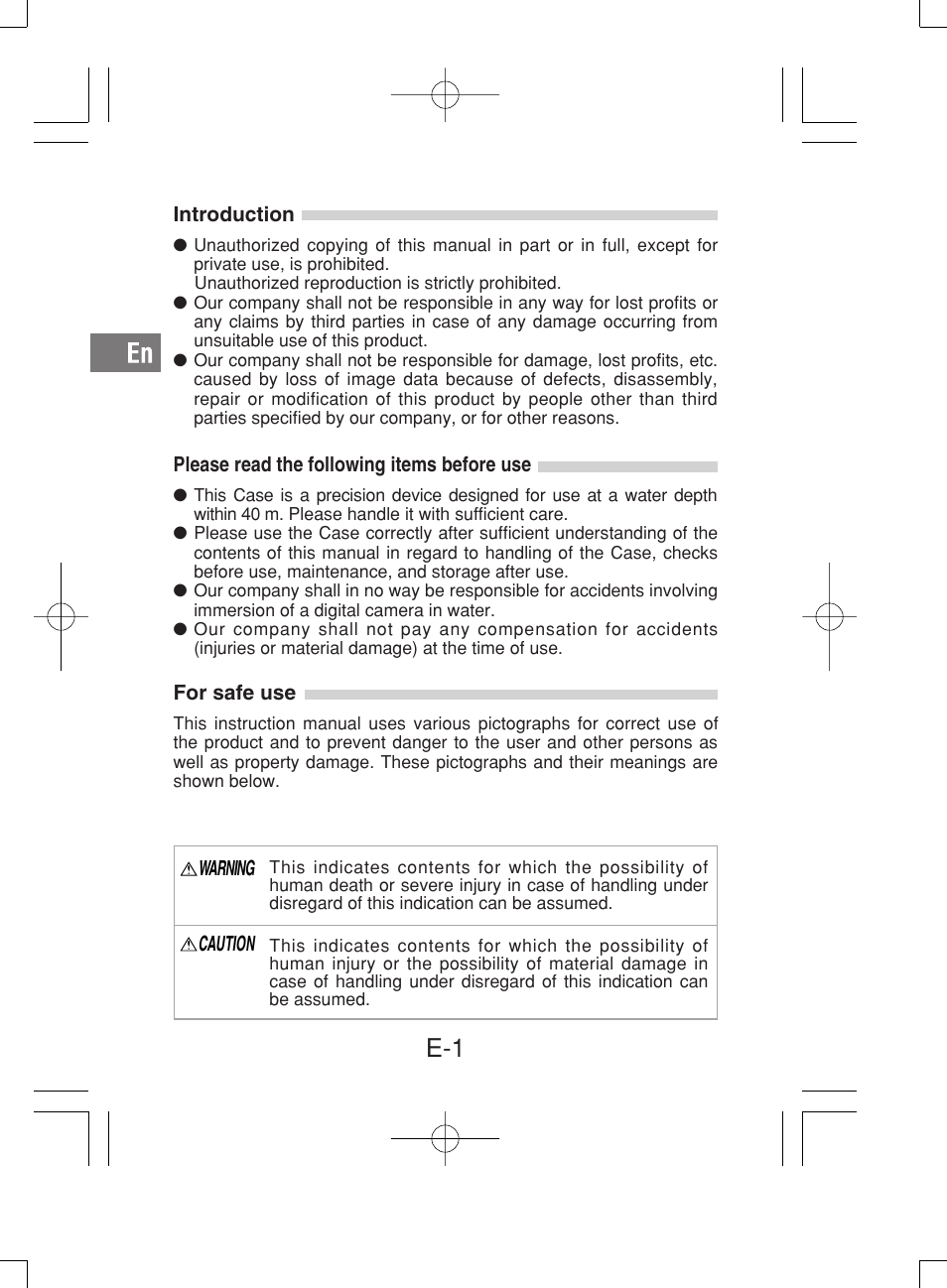 Olympus PT-019 User Manual | Page 2 / 38