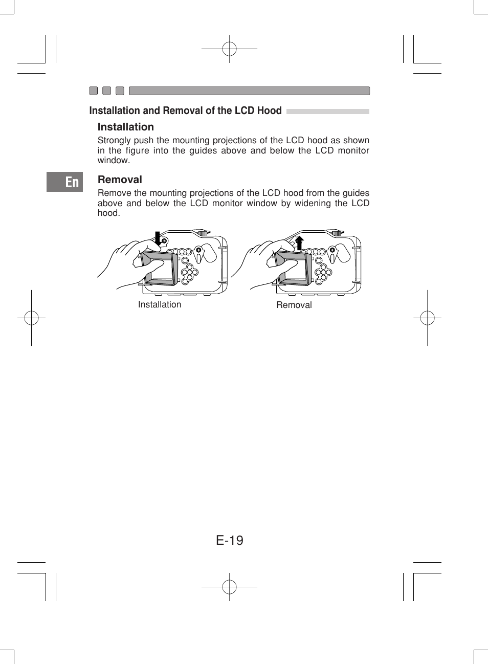 E-19 | Olympus PT-019 User Manual | Page 20 / 38