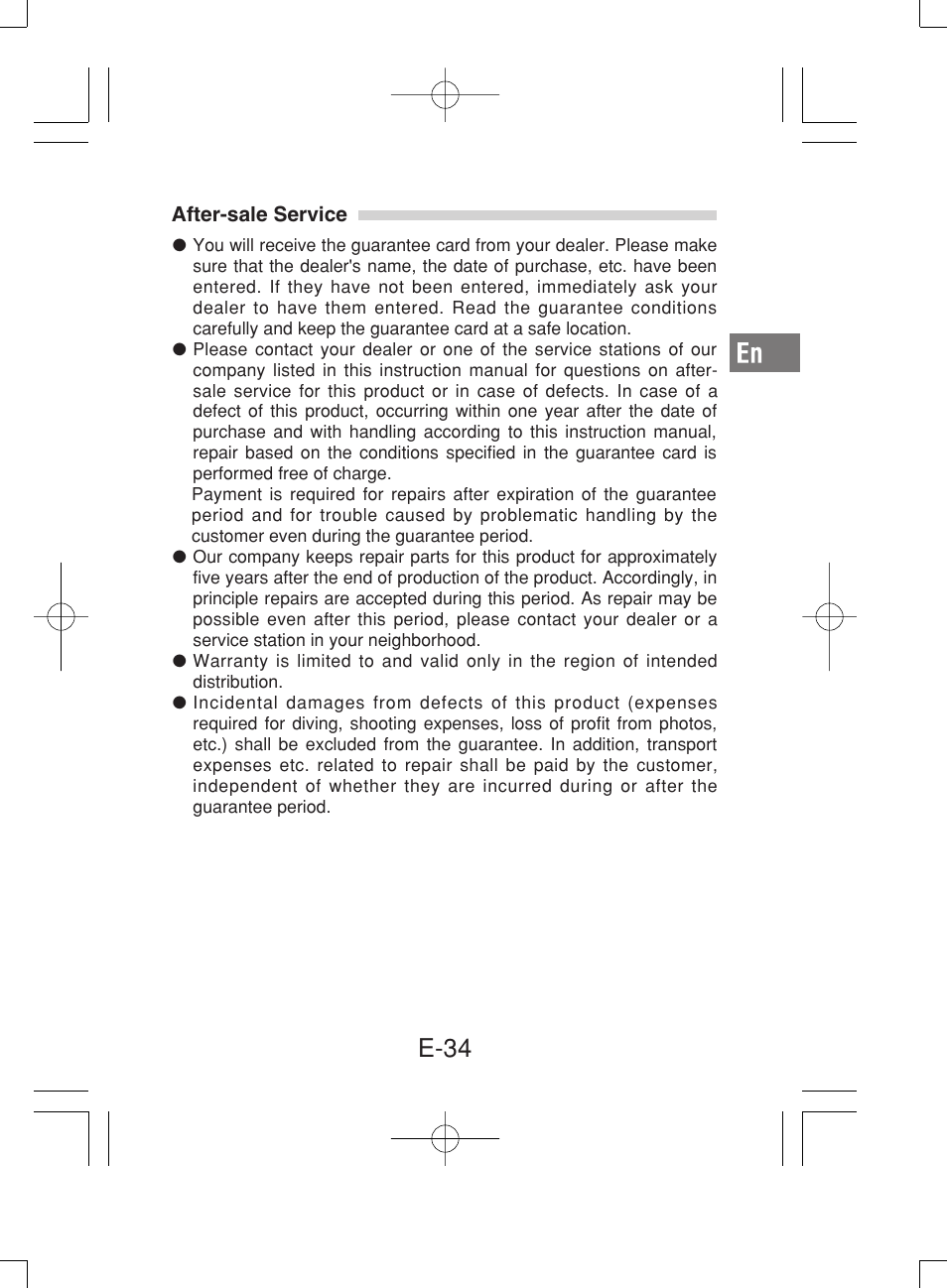 E-34 | Olympus PT-019 User Manual | Page 35 / 38