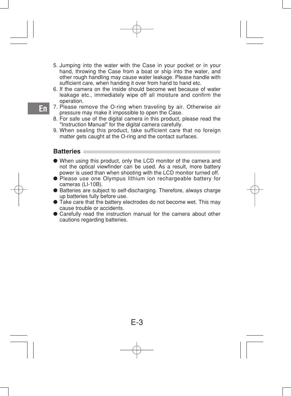 Olympus PT-019 User Manual | Page 4 / 38