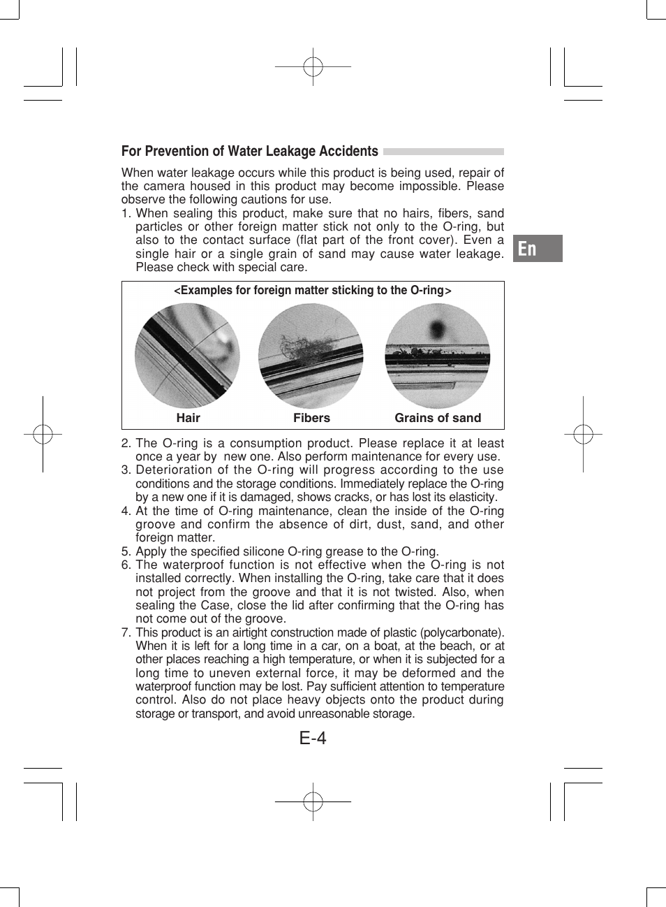 Olympus PT-019 User Manual | Page 5 / 38