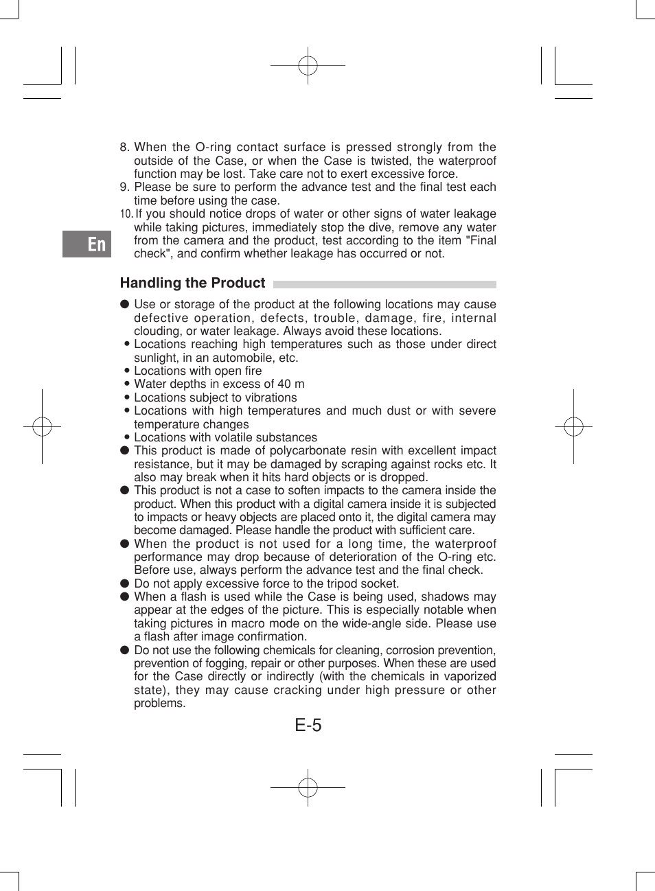 Olympus PT-019 User Manual | Page 6 / 38