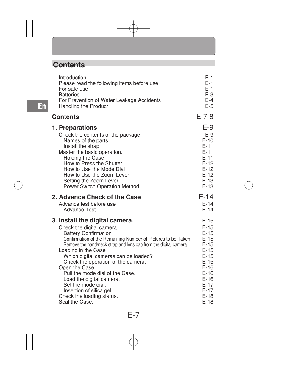 Olympus PT-019 User Manual | Page 8 / 38