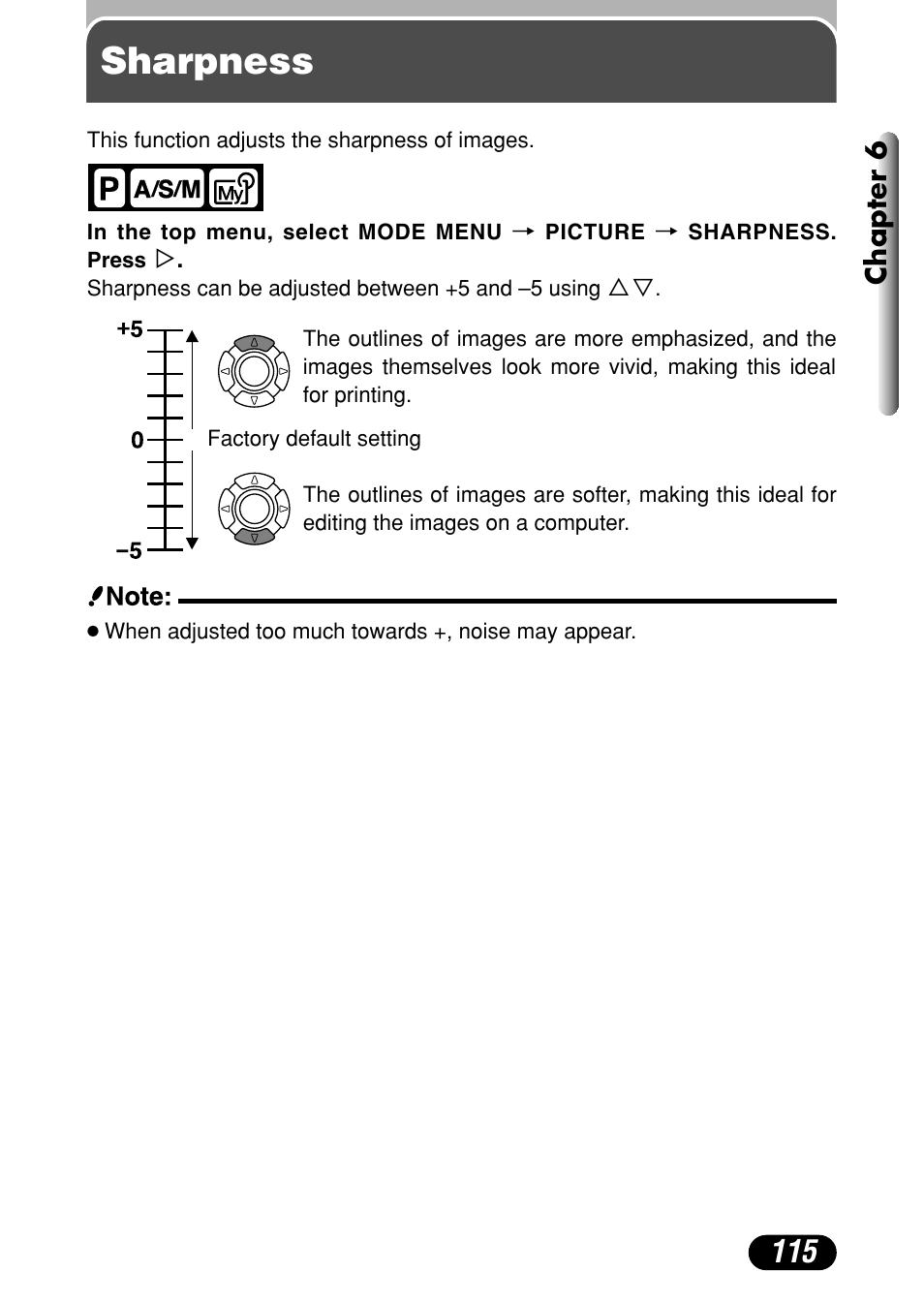 Sharpness | Olympus C-40Zoom User Manual | Page 115 / 203