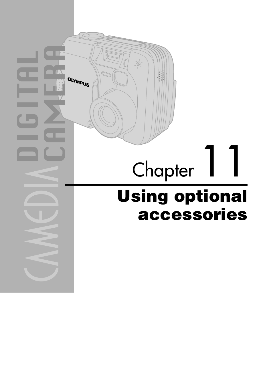 Chapter 11 using optional accessories, Using optional accessories | Olympus C-40Zoom User Manual | Page 182 / 203