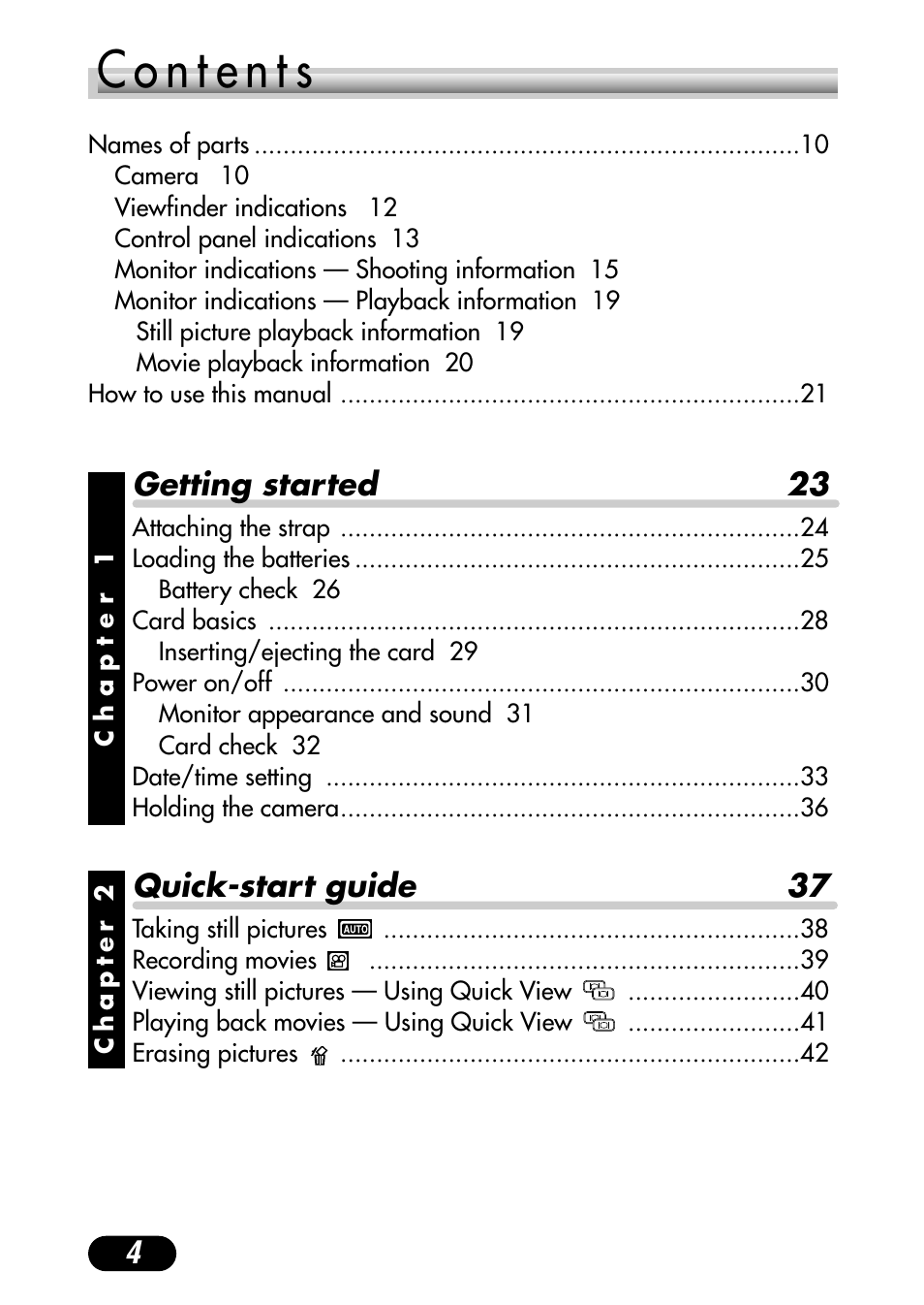 Olympus C-40Zoom User Manual | Page 4 / 203