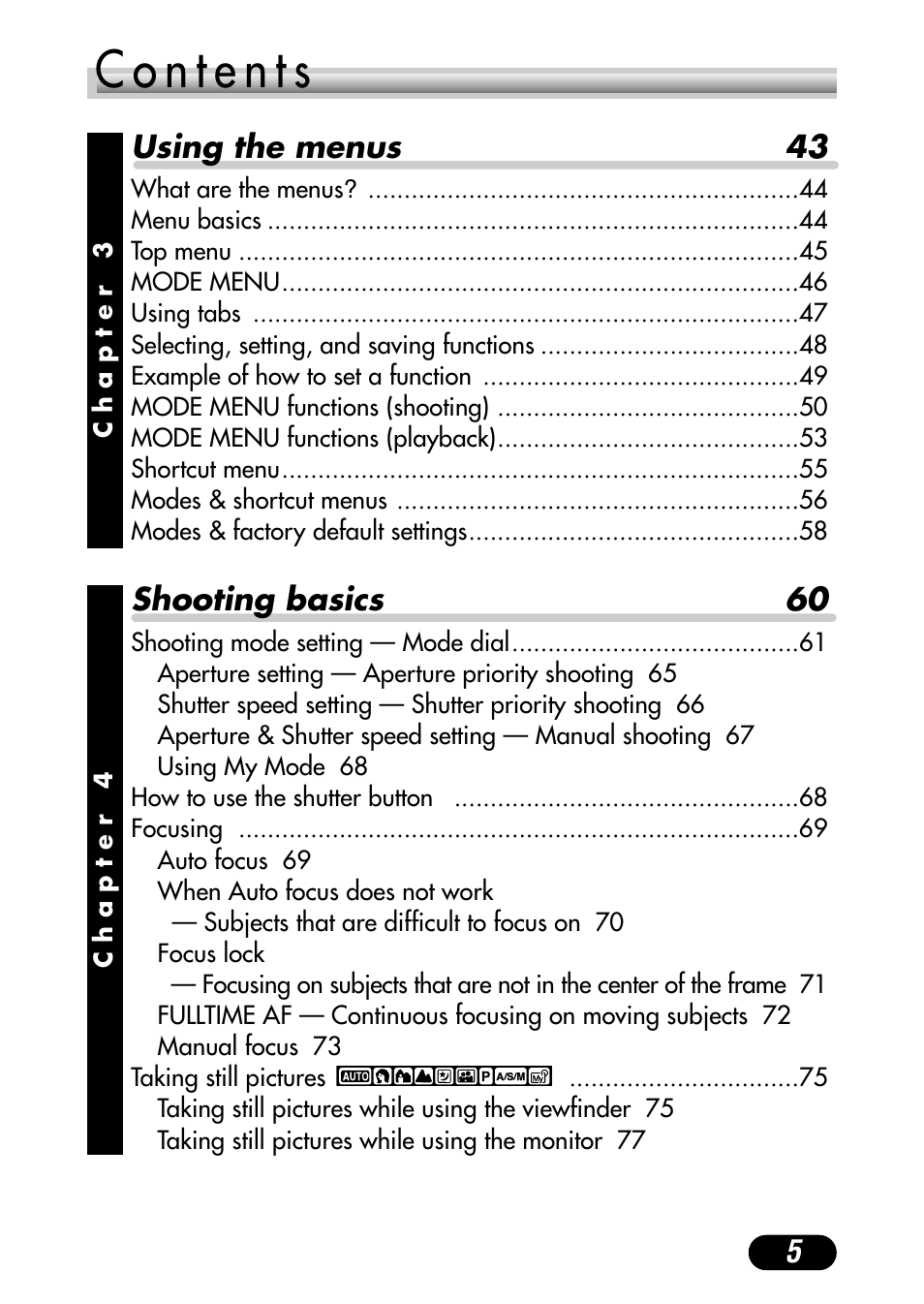 Olympus C-40Zoom User Manual | Page 5 / 203