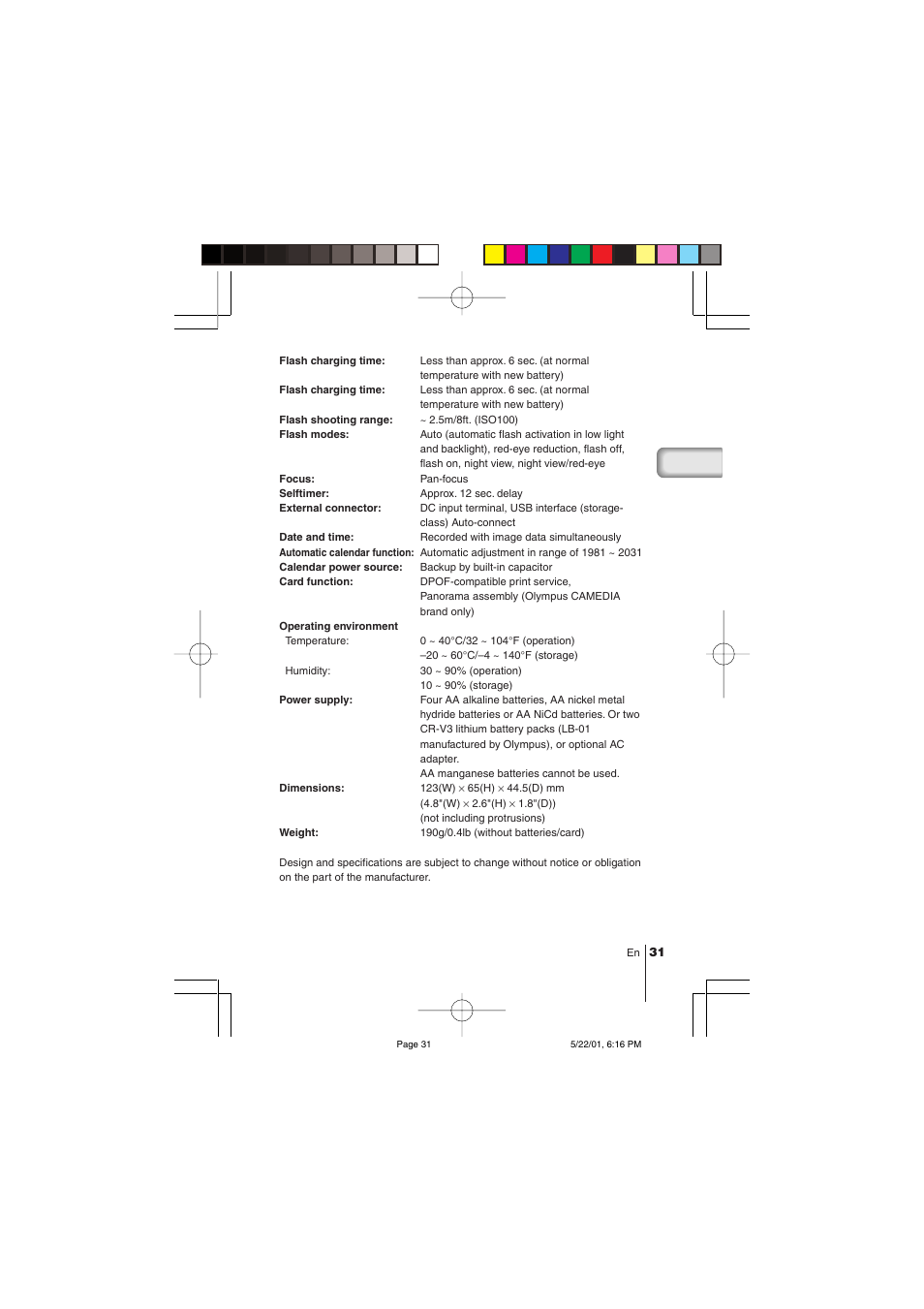 Olympus C-100 User Manual | Page 31 / 152