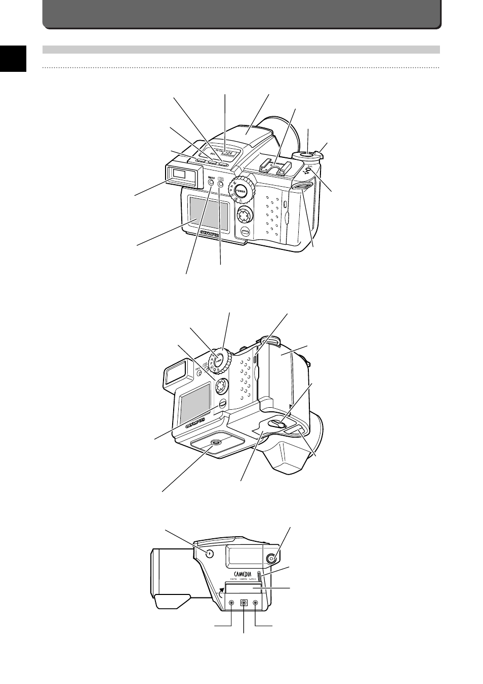 Names and functions of parts | Olympus C-2500L User Manual | Page 10 / 95
