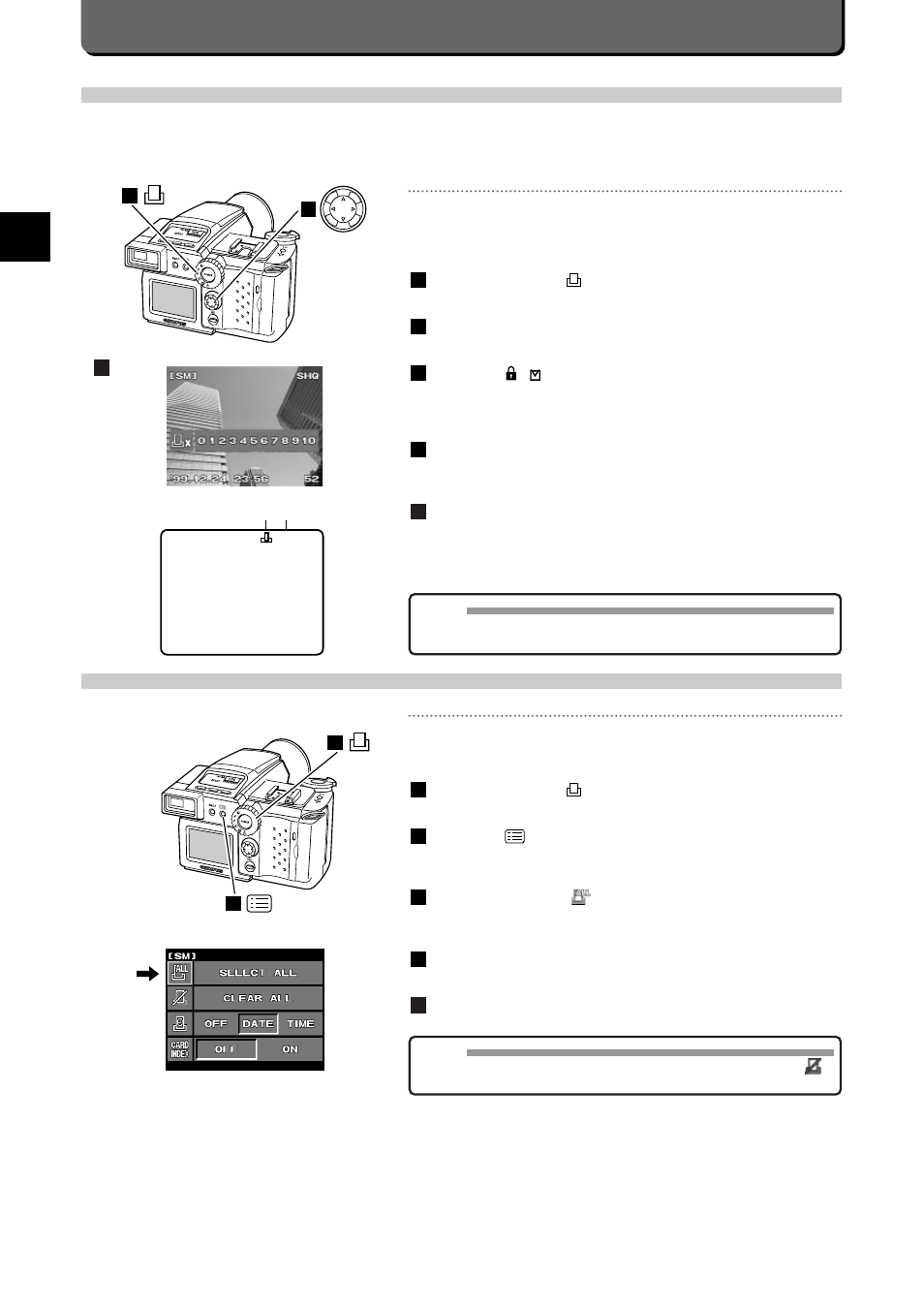 E-58, Preprint setup, Preprinting of all images | Setting the number of copies to print out | Olympus C-2500L User Manual | Page 64 / 95