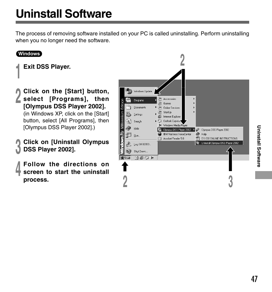 Olympus DS-330 User Manual | Page 47 / 76