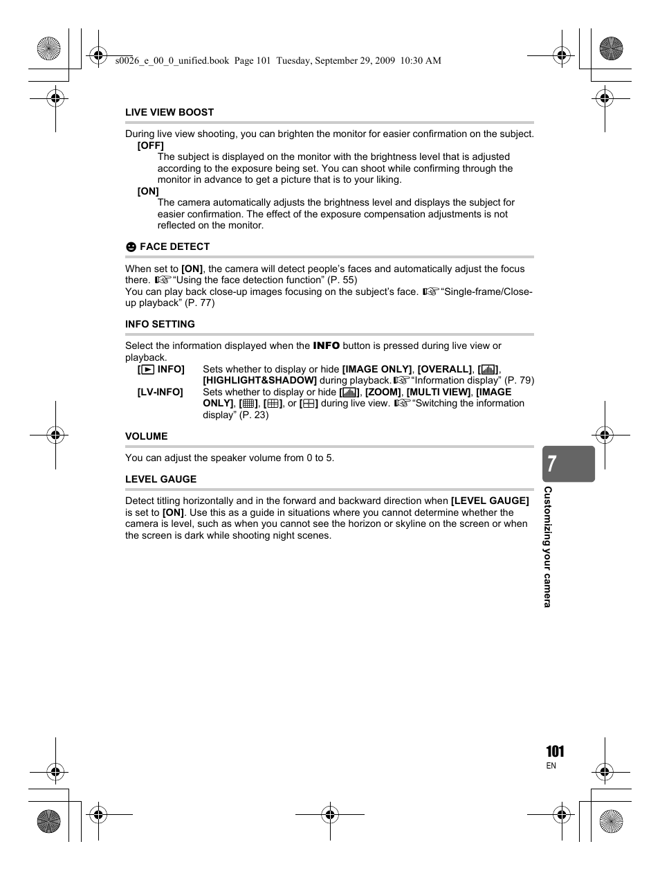 Olympus E-P2 User Manual | Page 101 / 164