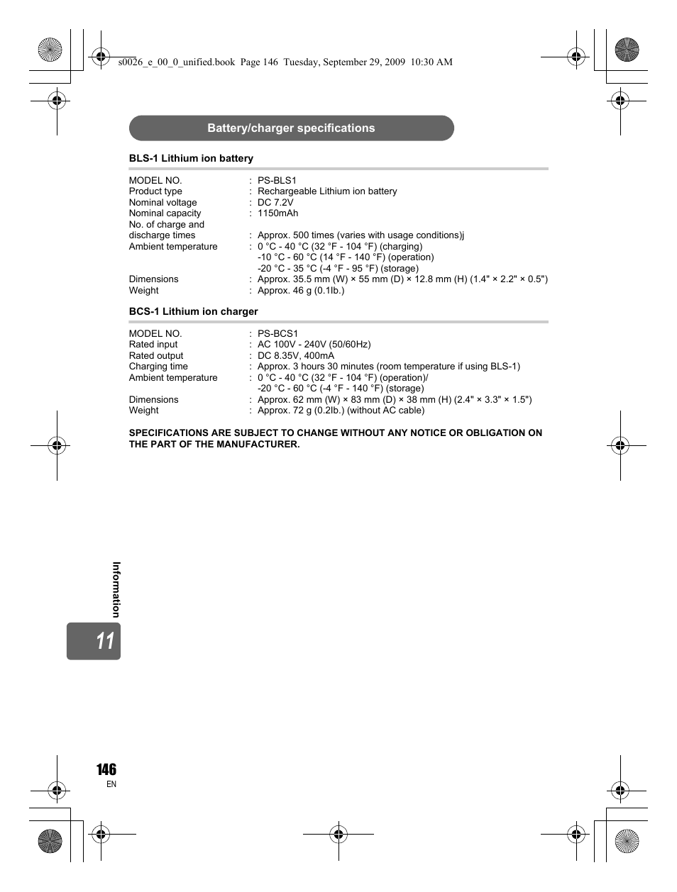 Olympus E-P2 User Manual | Page 146 / 164
