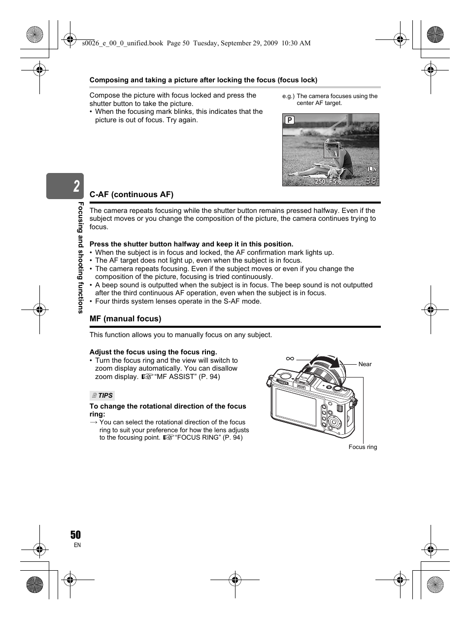 Olympus E-P2 User Manual | Page 50 / 164