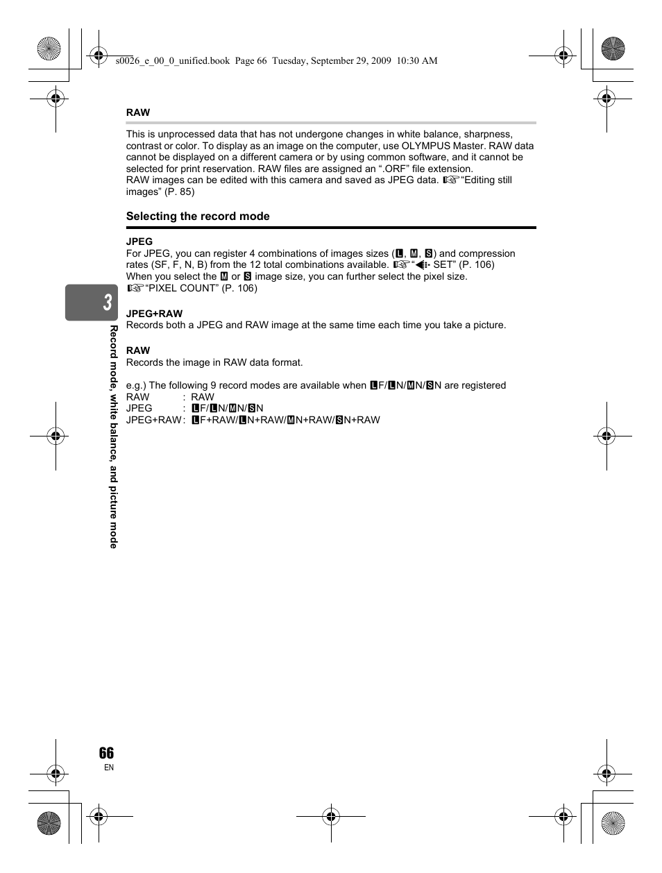 Olympus E-P2 User Manual | Page 66 / 164