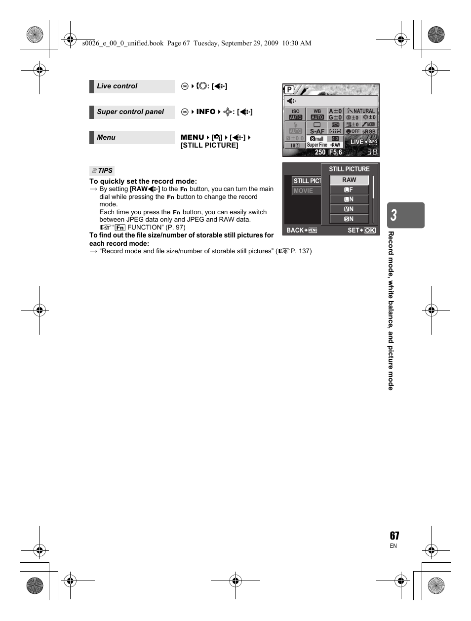Olympus E-P2 User Manual | Page 67 / 164