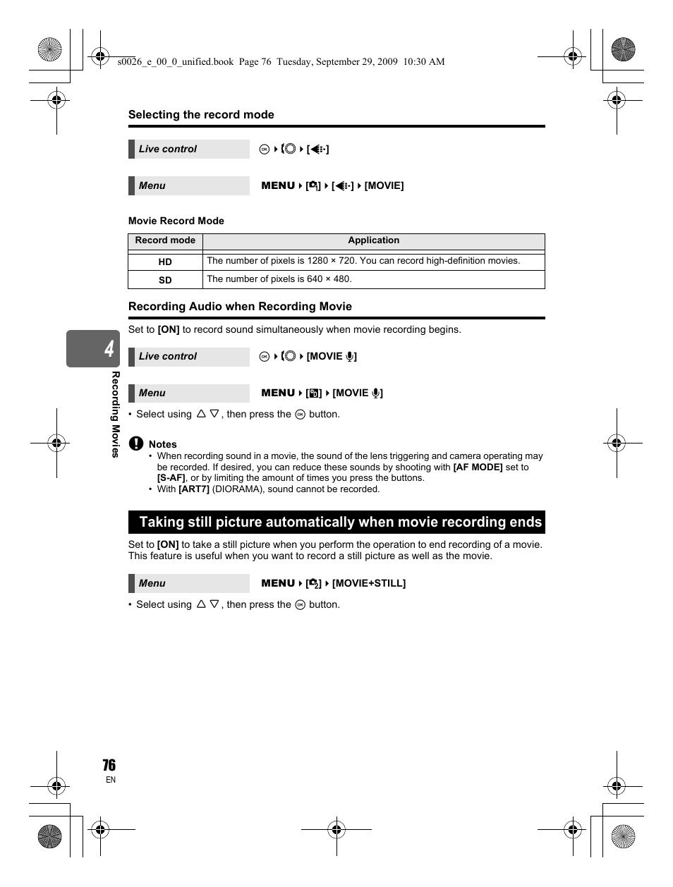 Olympus E-P2 User Manual | Page 76 / 164