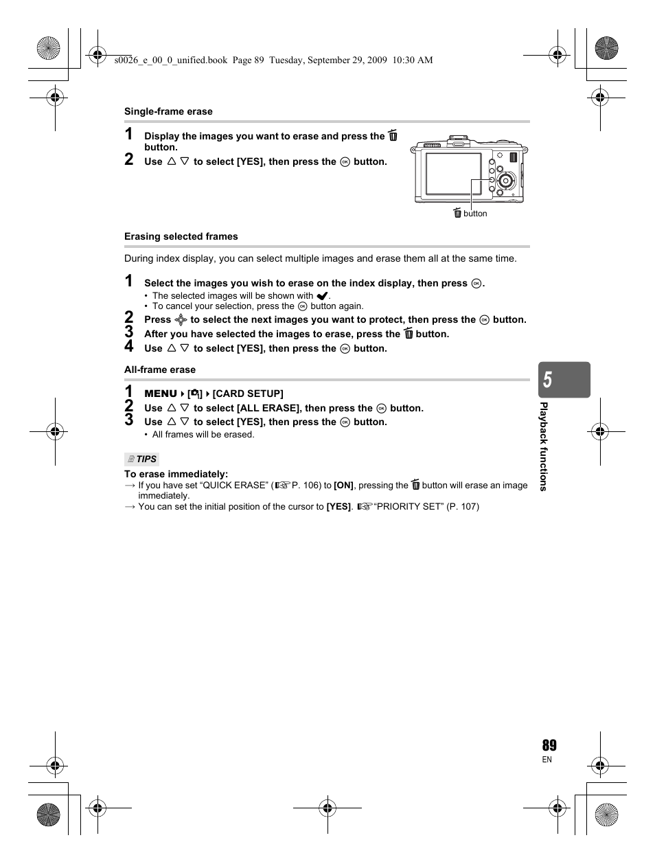 Olympus E-P2 User Manual | Page 89 / 164