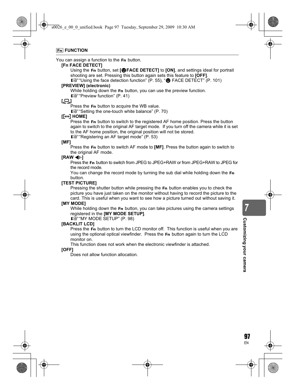 Olympus E-P2 User Manual | Page 97 / 164
