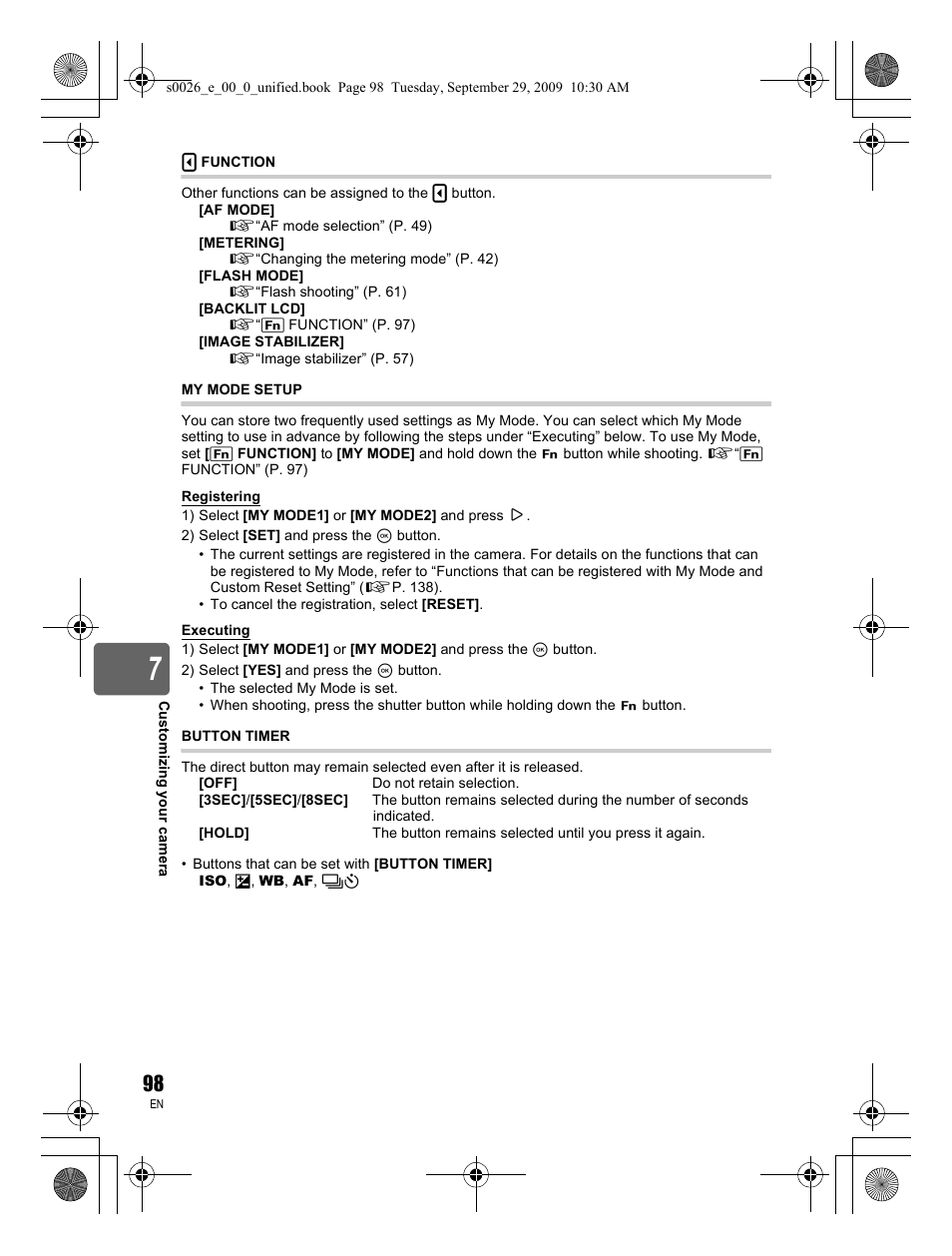 Olympus E-P2 User Manual | Page 98 / 164