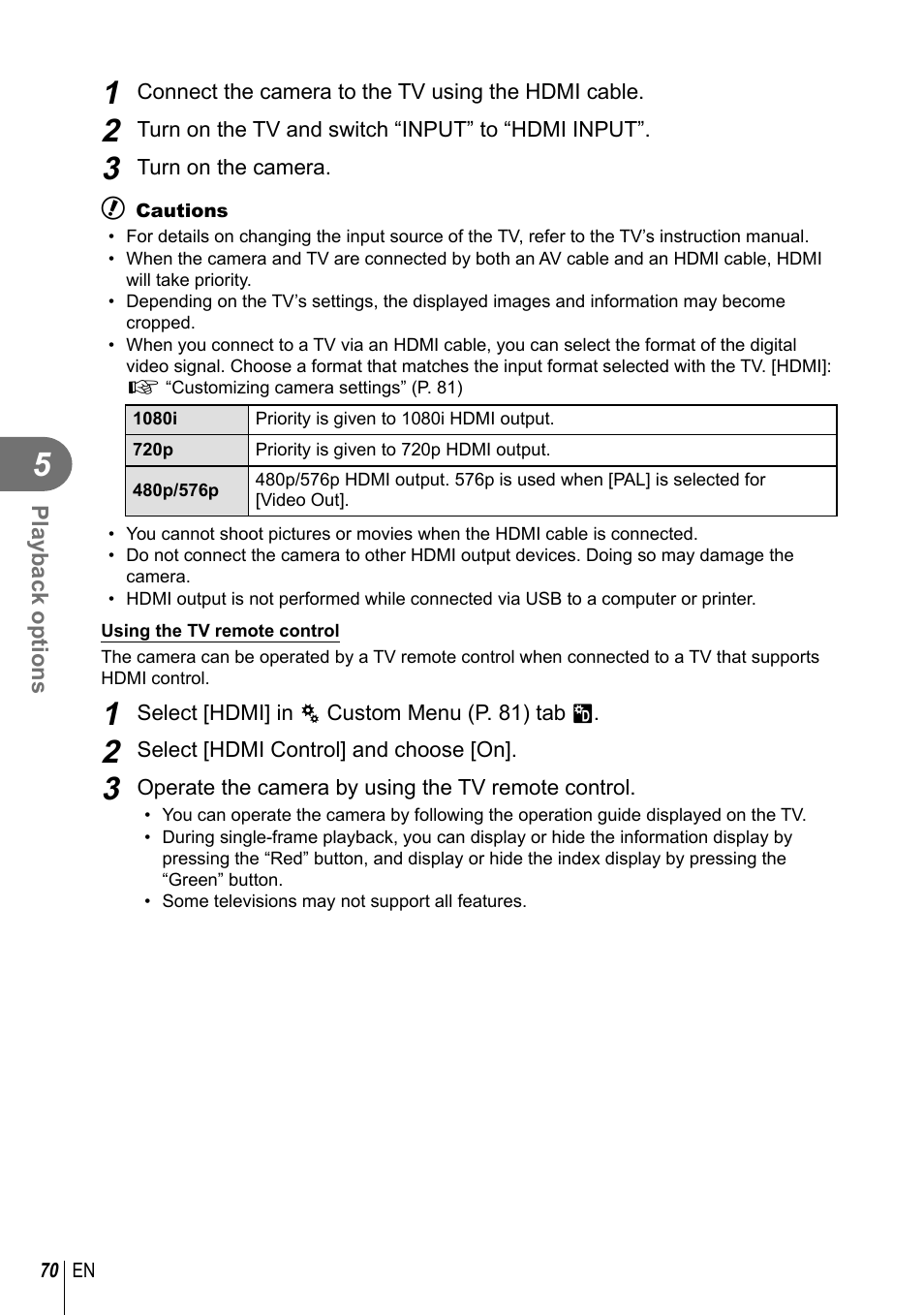 Olympus E-PL3 User Manual | Page 70 / 127