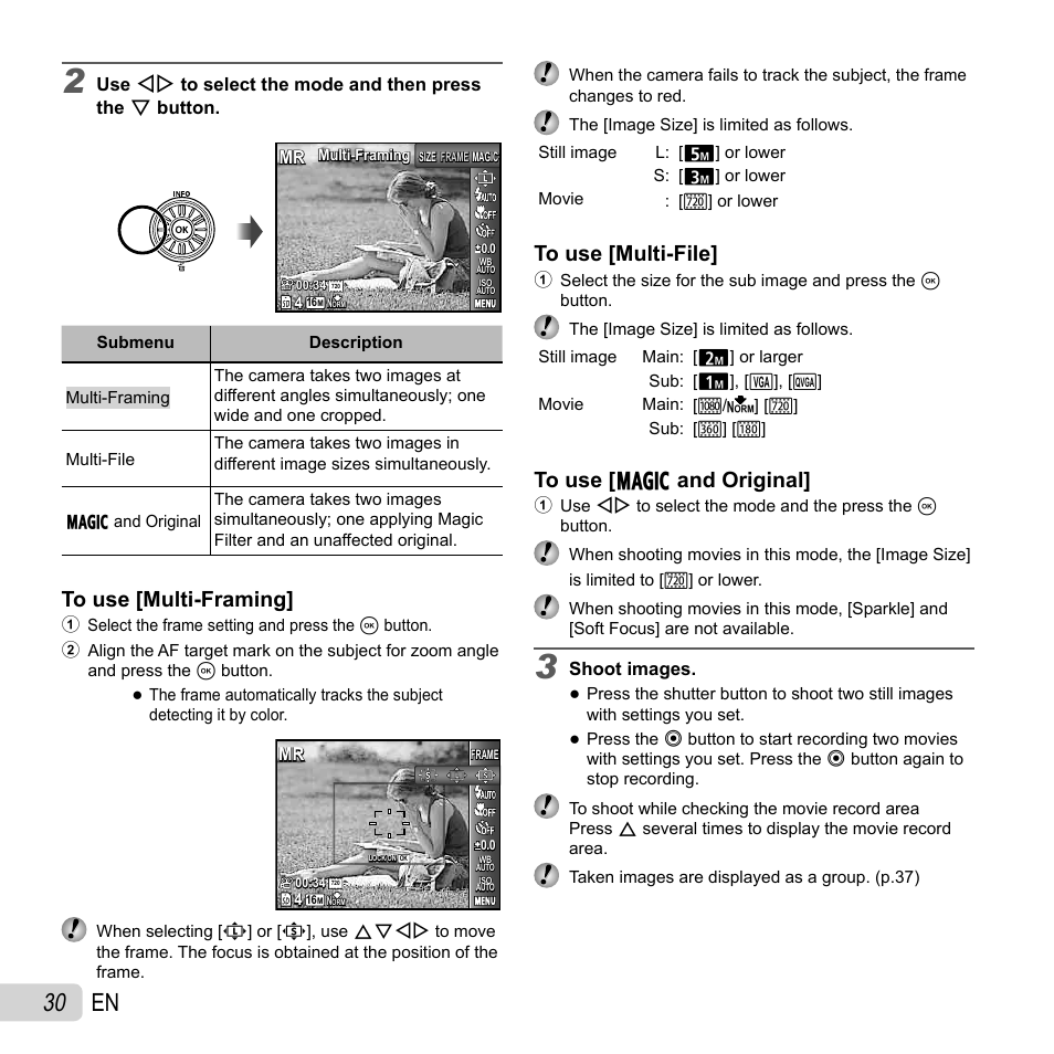 30 en | Olympus SZ-30MR User Manual | Page 30 / 84