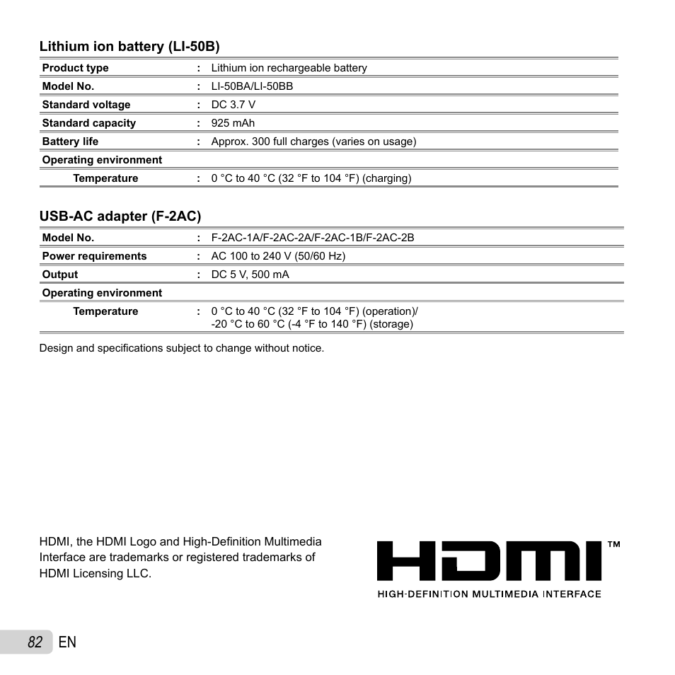 82 en | Olympus SZ-30MR User Manual | Page 82 / 84