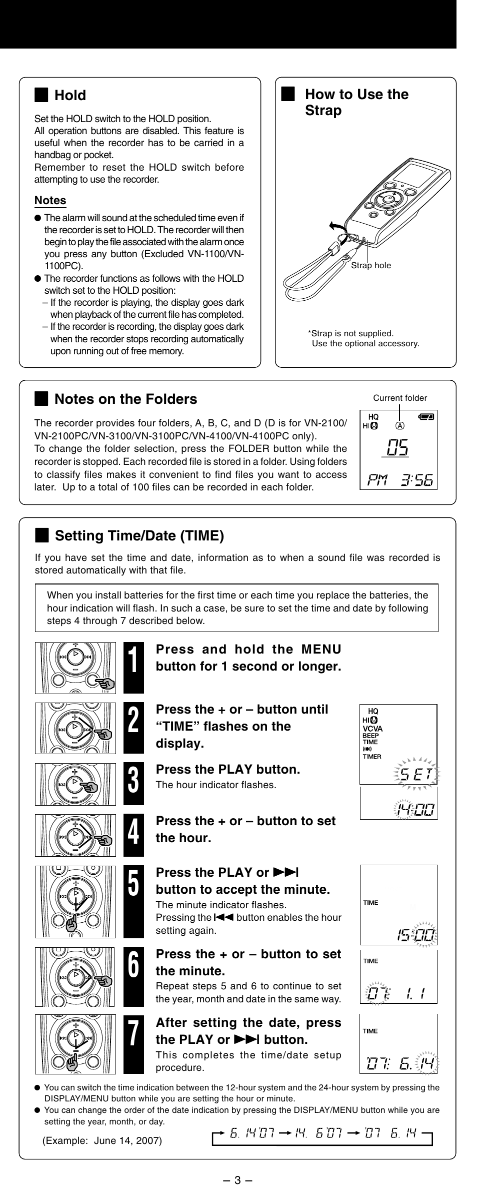 Olympus VN-3100 User Manual | Page 3 / 10