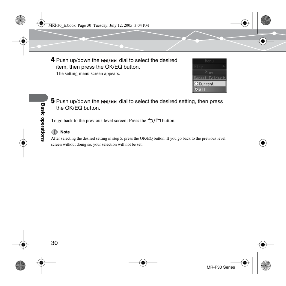 Olympus MR-F30 Series User Manual | Page 30 / 86