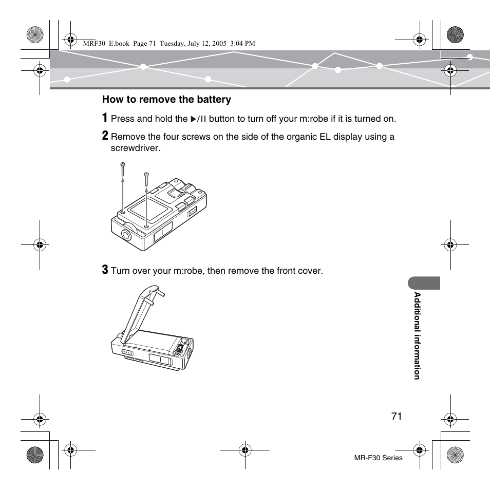 Olympus MR-F30 Series User Manual | Page 71 / 86