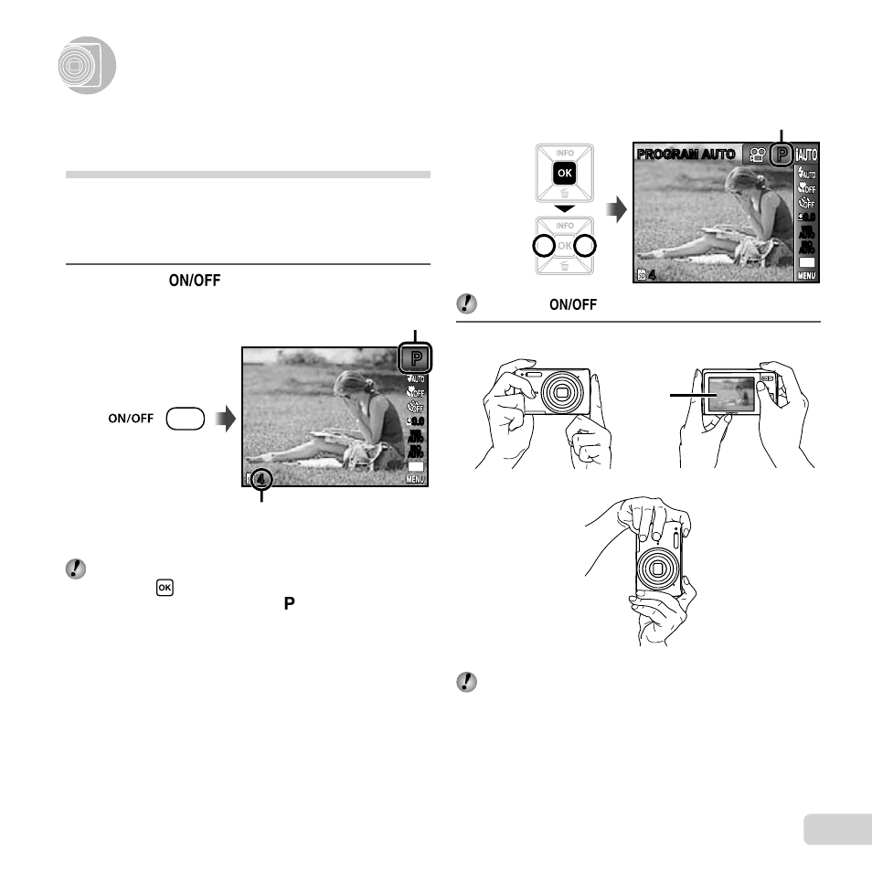 Shooting, viewing, and erasing, 19 en | Olympus FE-5050 User Manual | Page 19 / 75