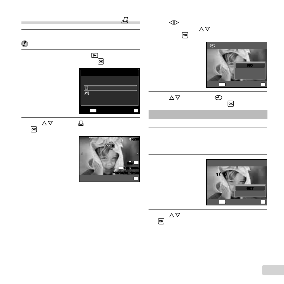 51 en, Single-frame print reservations | Olympus FE-5050 User Manual | Page 51 / 75