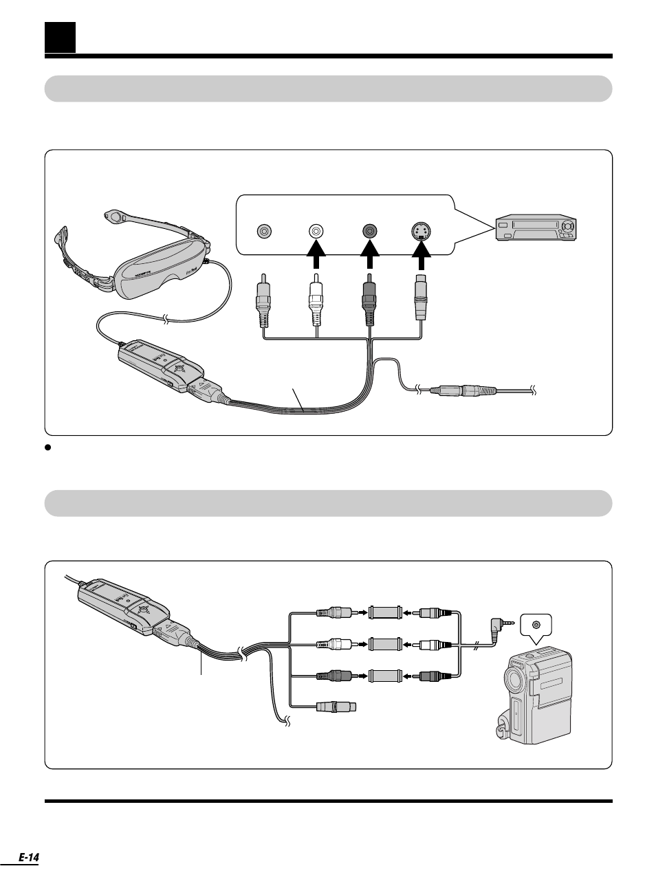 Connections, Cont.), Improving video clarity | Other connections (connecting to a mini-jack) | Olympus FMD-250W User Manual | Page 14 / 31
