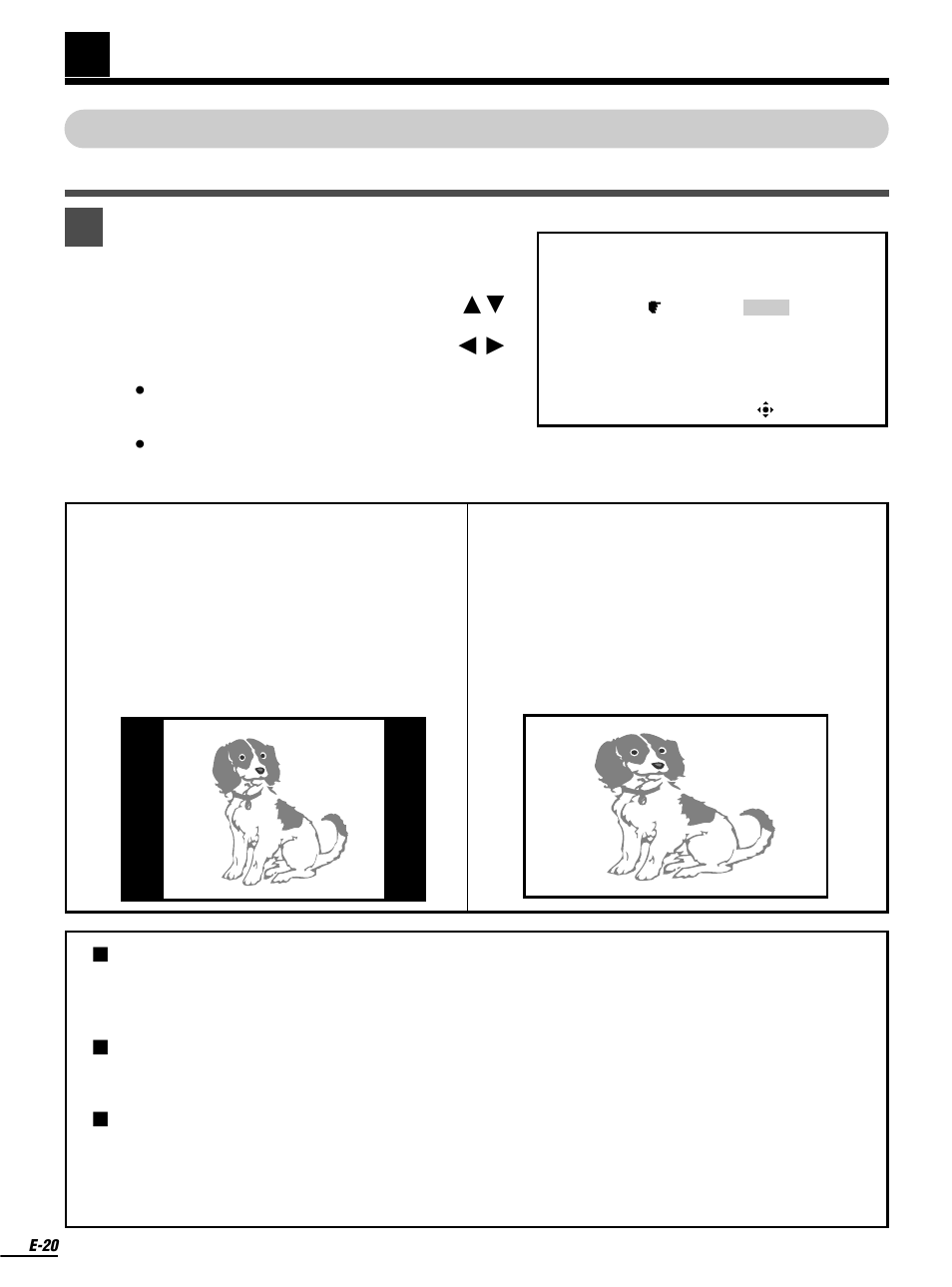 Watching video, Cont.), Selecting screen format | Olympus FMD-250W User Manual | Page 20 / 31