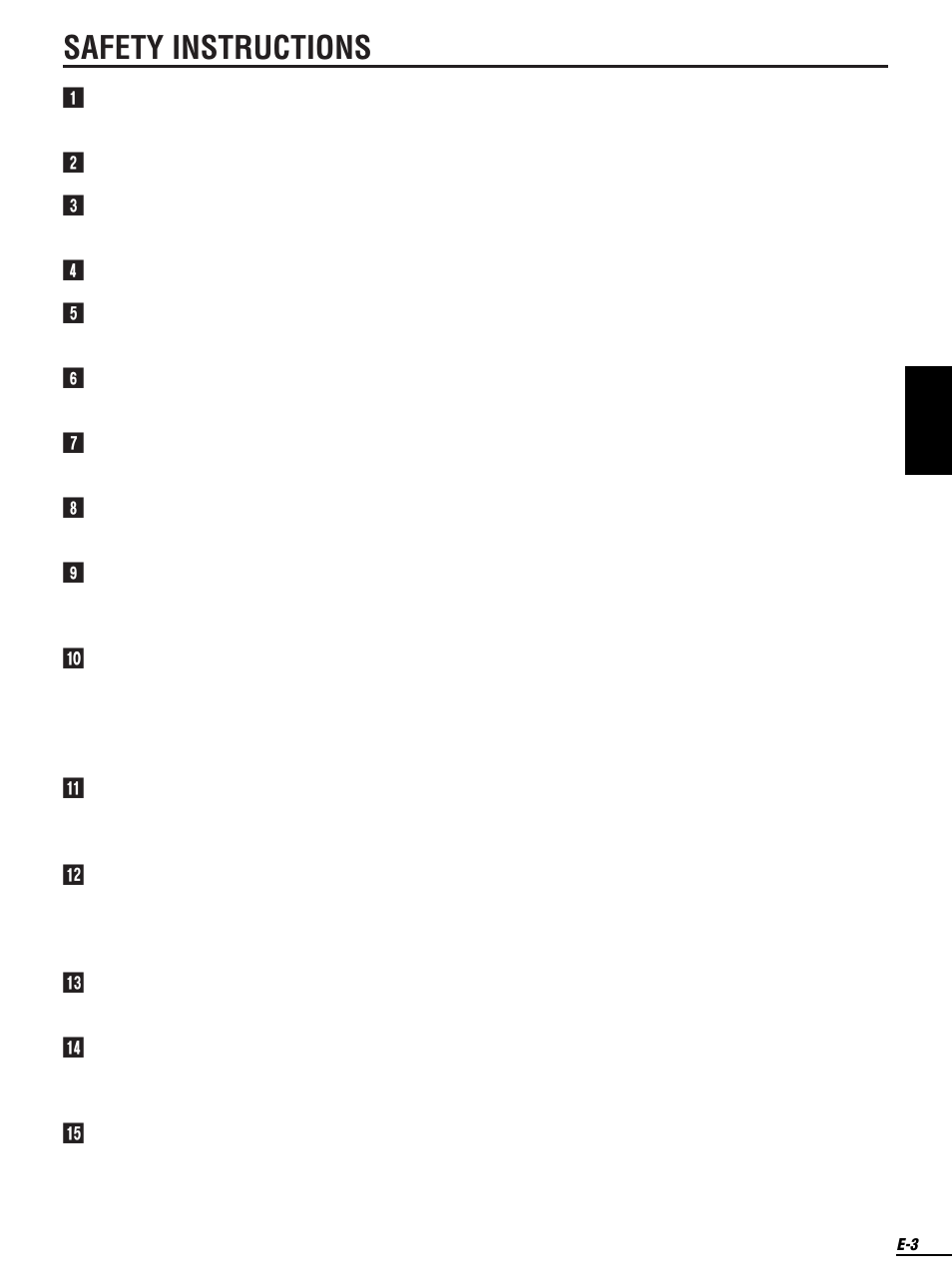 Safety instructions | Olympus FMD-250W User Manual | Page 3 / 31
