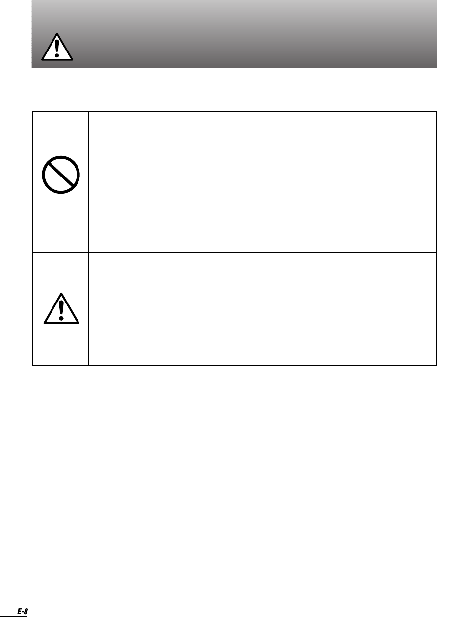 Warning, For your safety | Olympus FMD-250W User Manual | Page 8 / 31