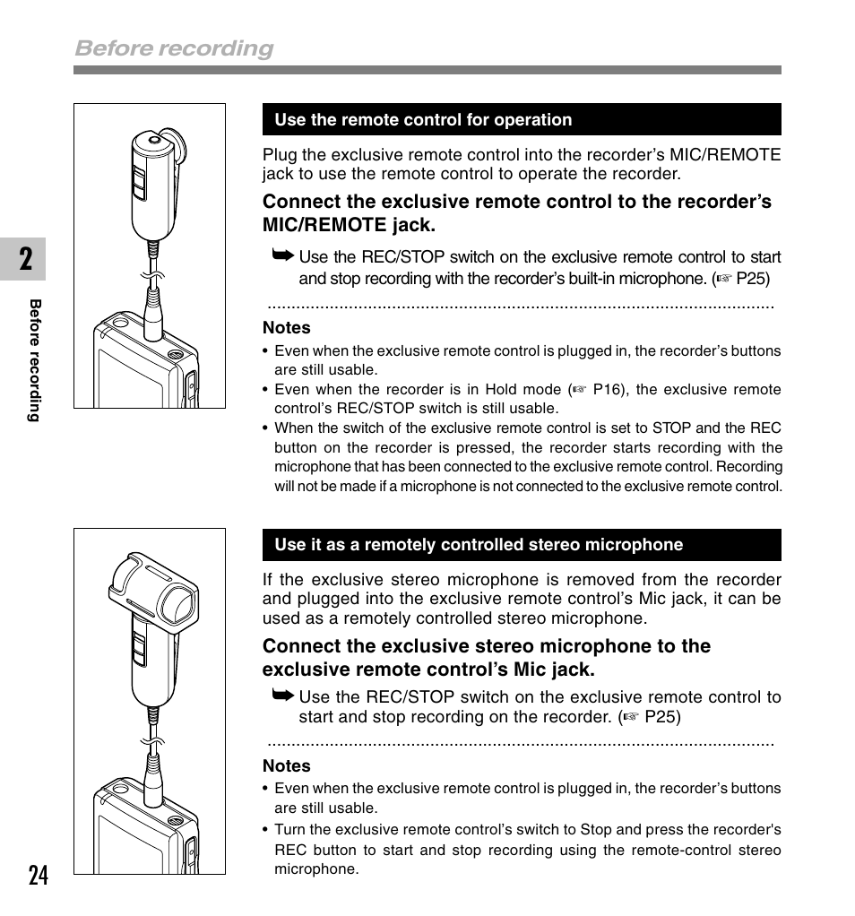Before recording | Olympus DS-61 User Manual | Page 24 / 171