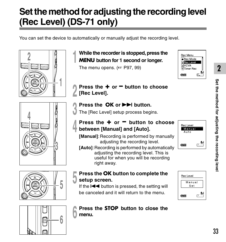 Olympus DS-61 User Manual | Page 33 / 171