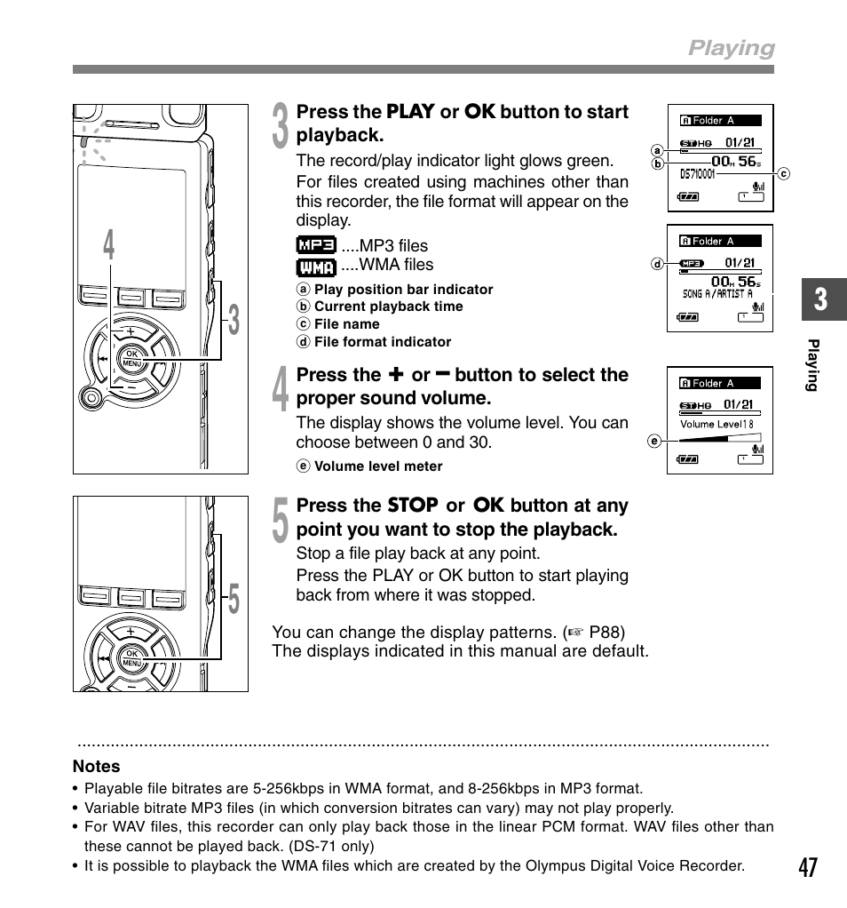 Olympus DS-61 User Manual | Page 47 / 171