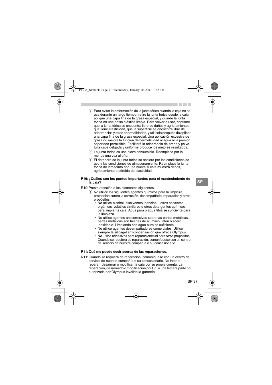 Olympus PT-036 User Manual | Page 189 / 268