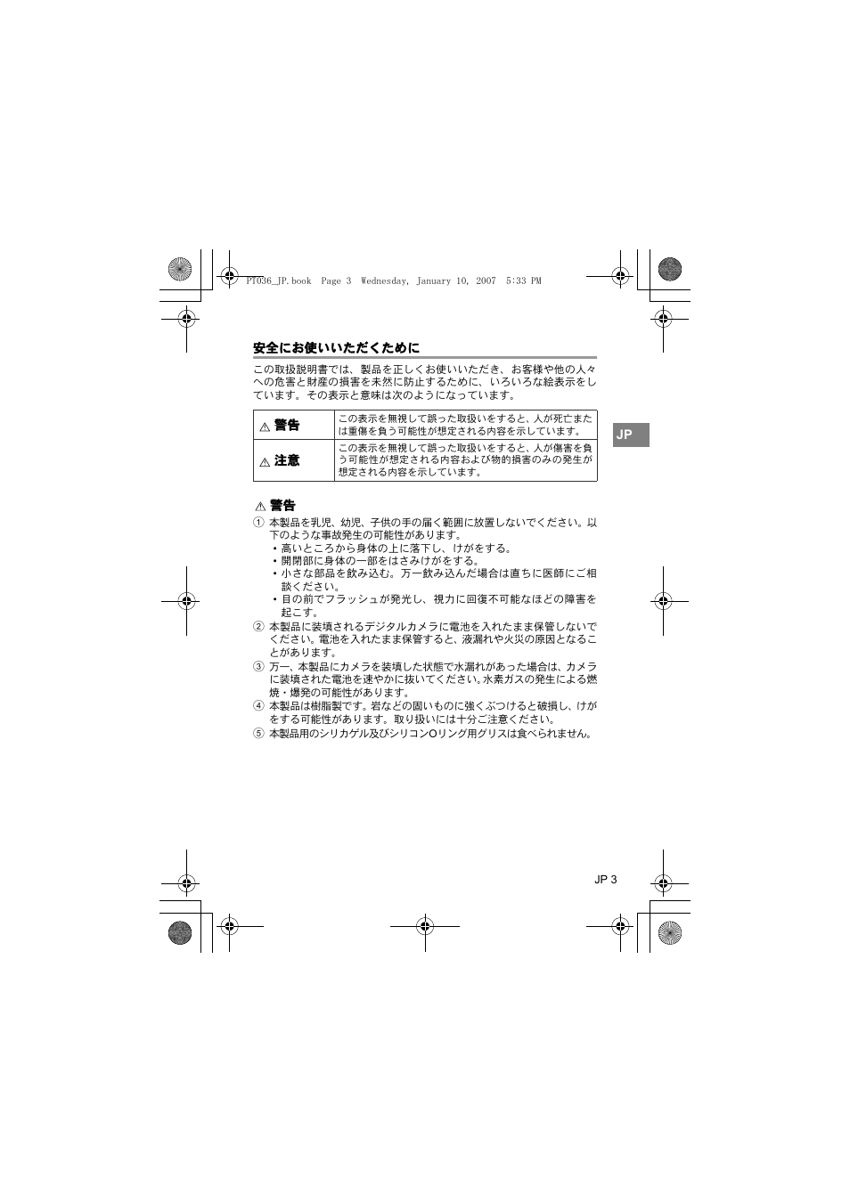 Olympus PT-036 User Manual | Page 3 / 268