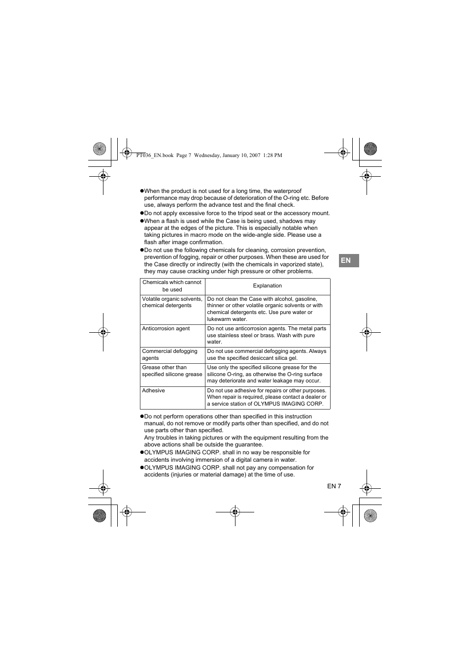 Olympus PT-036 User Manual | Page 45 / 268