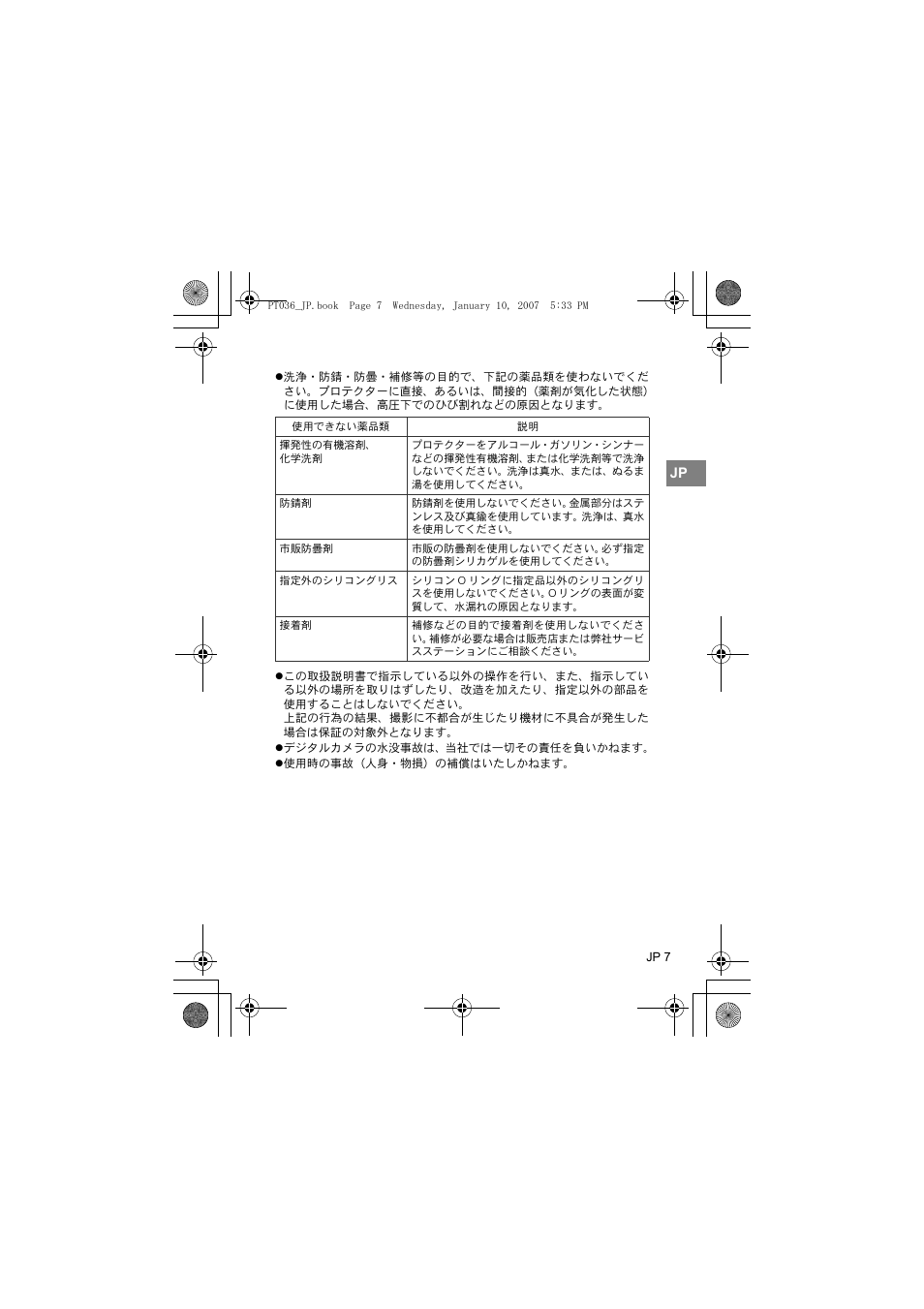 Olympus PT-036 User Manual | Page 7 / 268