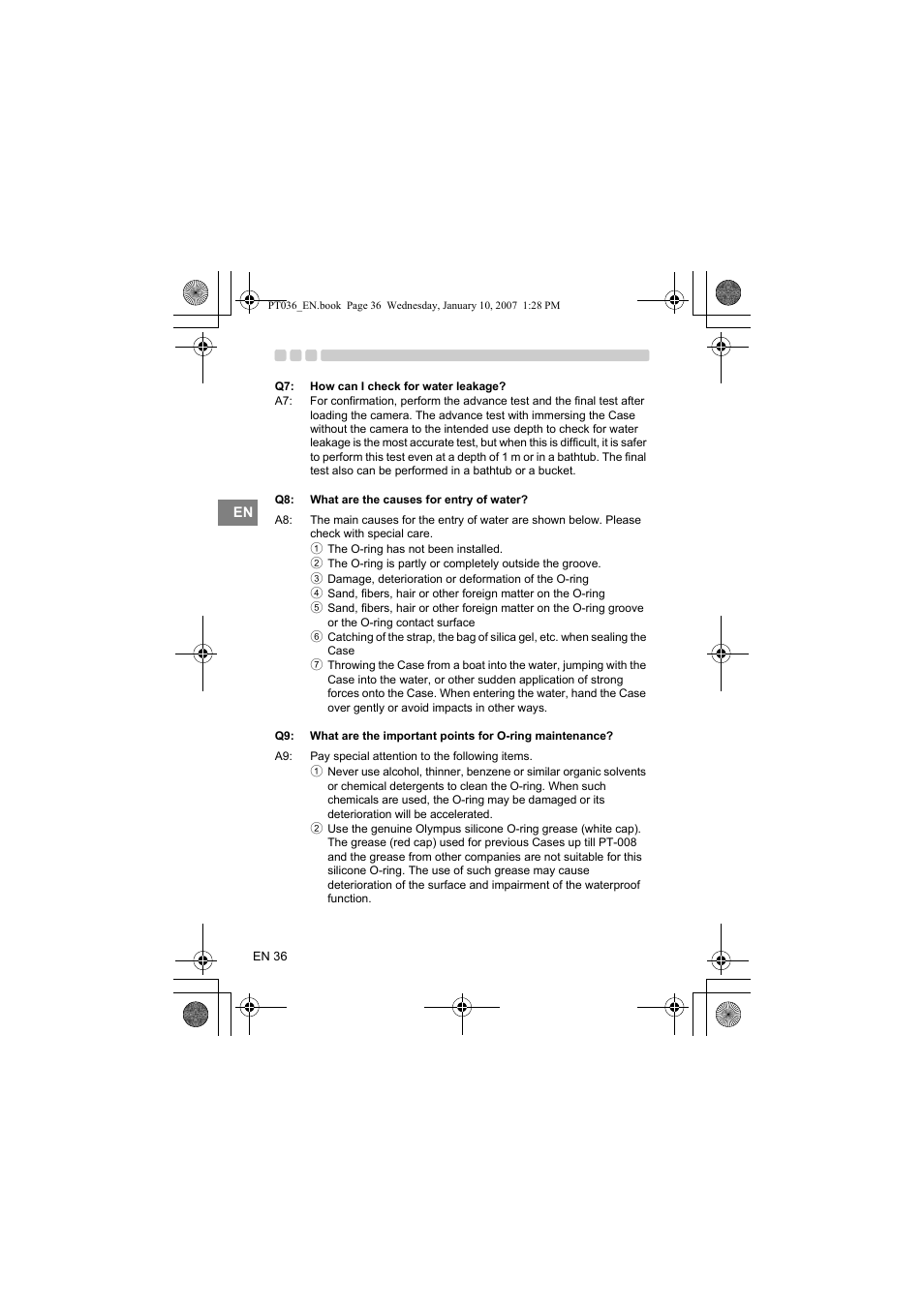 Olympus PT-036 User Manual | Page 74 / 268