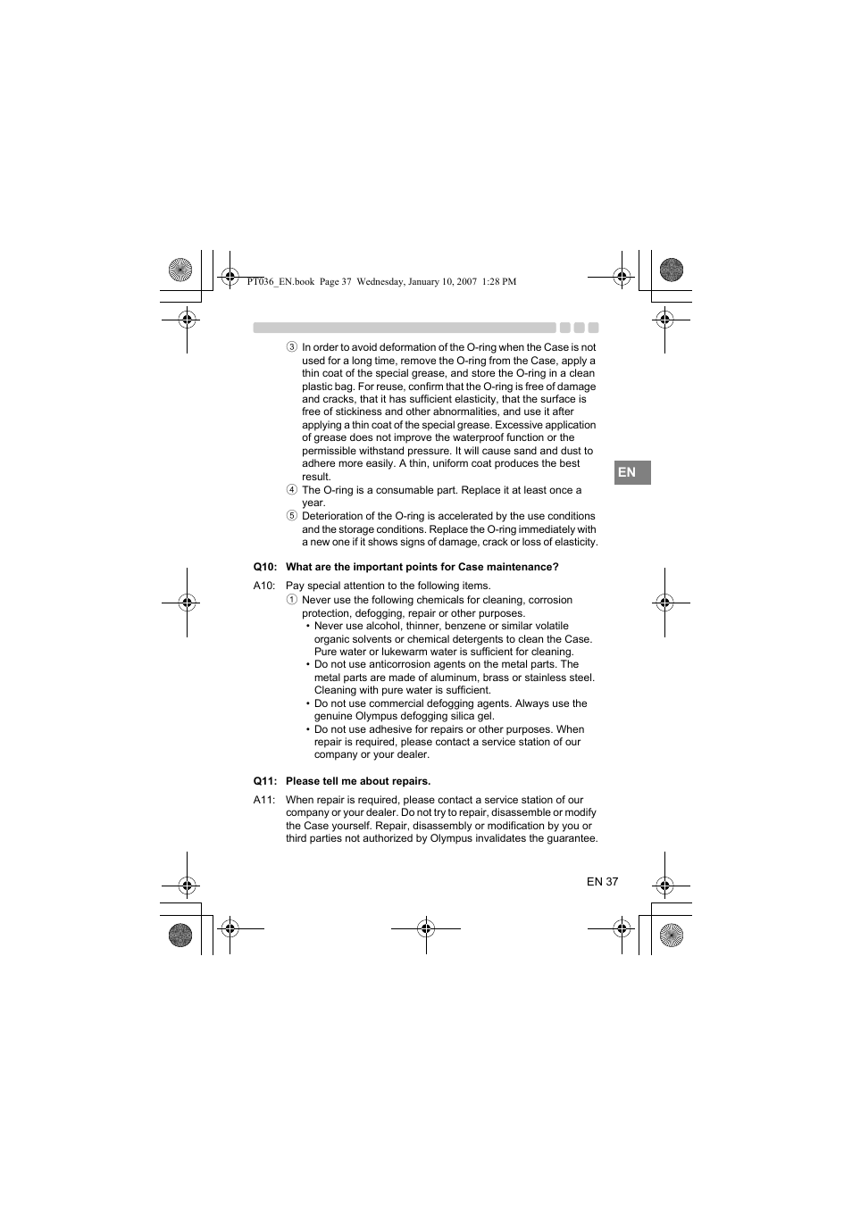 Olympus PT-036 User Manual | Page 75 / 268