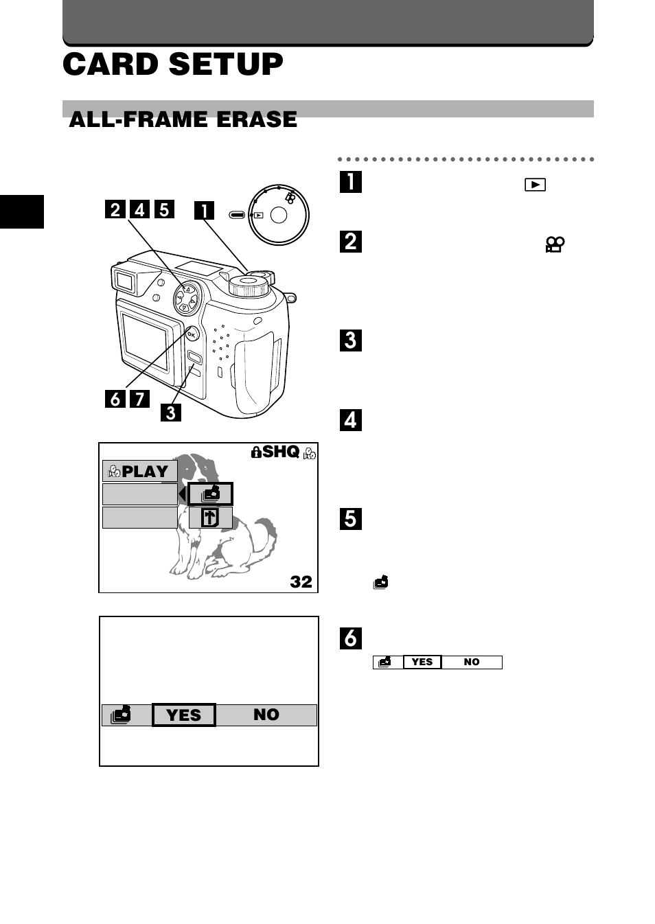 Card setup, All-frame erase | Olympus C-2020ZOOM User Manual | Page 132 / 200