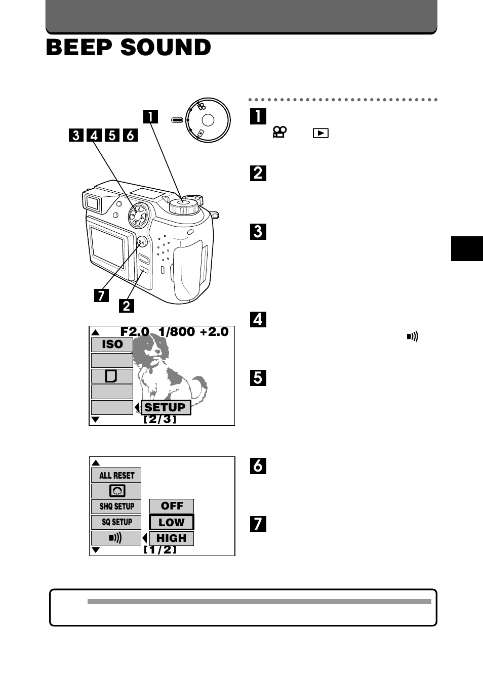 Beep sound | Olympus C-2020ZOOM User Manual | Page 175 / 200