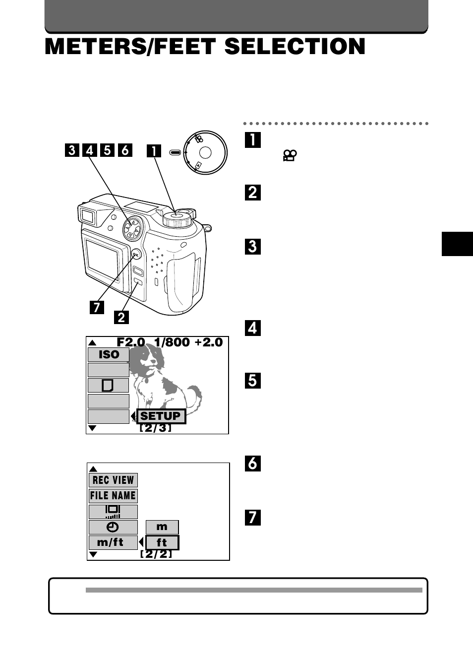 Meters/feet selection | Olympus C-2020ZOOM User Manual | Page 183 / 200